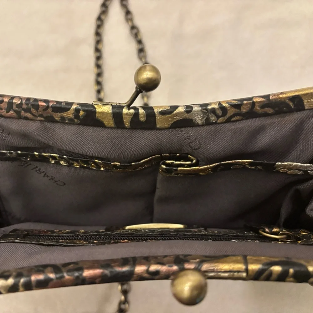 Charlie Lapson embossed brocade purse - Picture 9 of 11